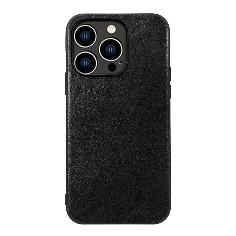 Solid Color Leather iPhone Case - Viexta