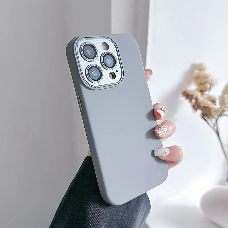 Metal Lens Protector Silicone IPhone case - Viexta