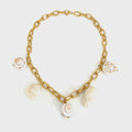 Stylish Metal Chain Conch Shell Necklace - Viexta