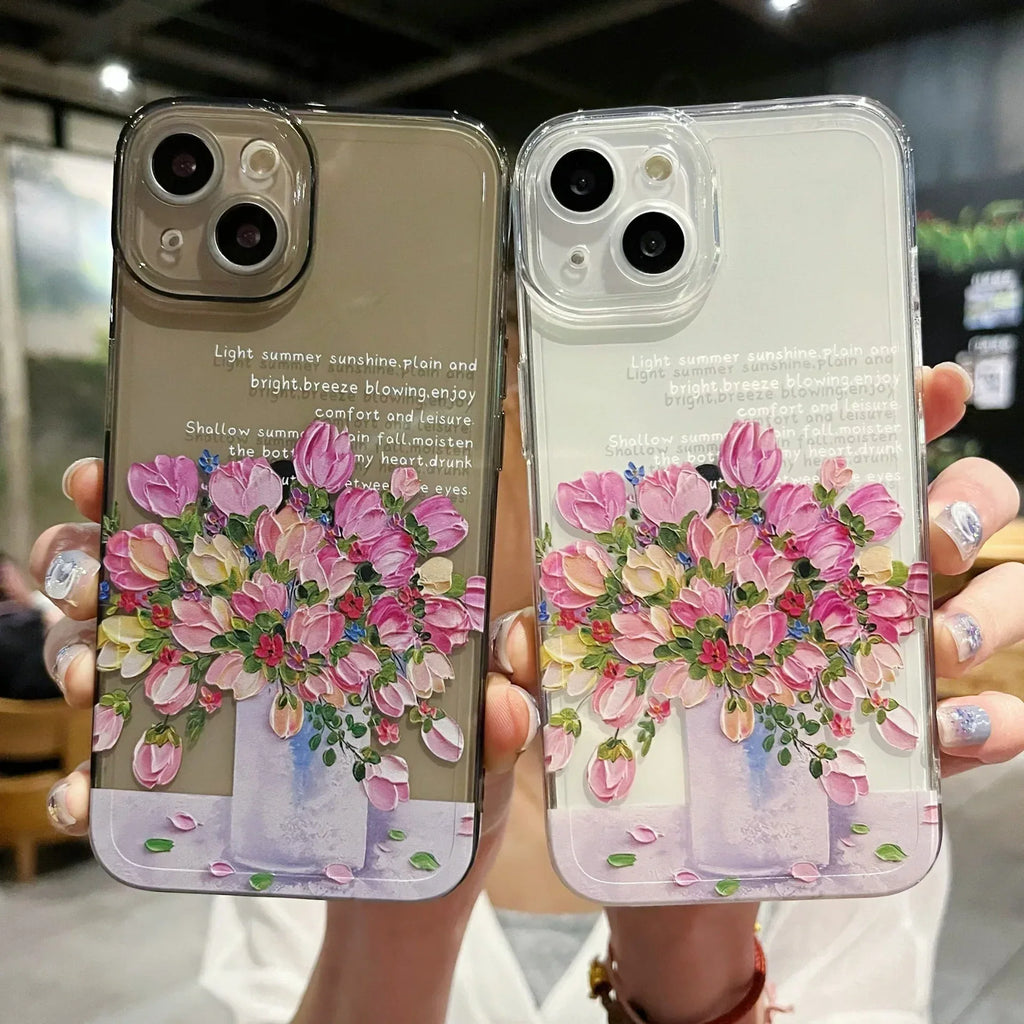 Little Flower Transparent Protective iPhone Case - Viexta