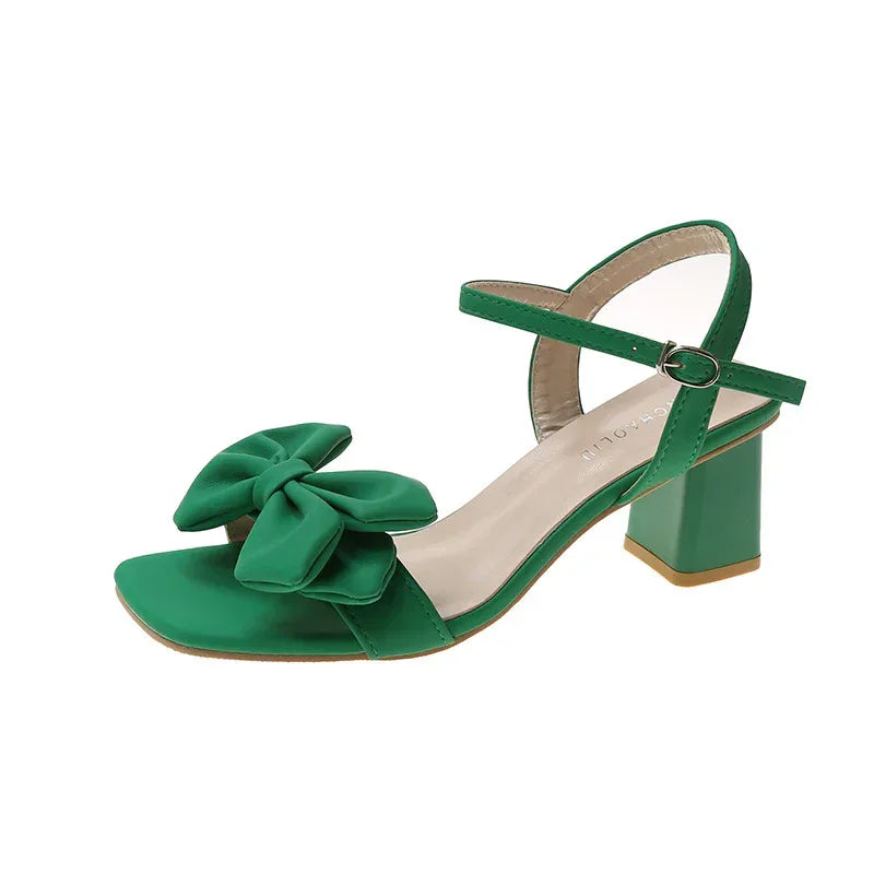 Bowknot Chunky Heel - Viexta