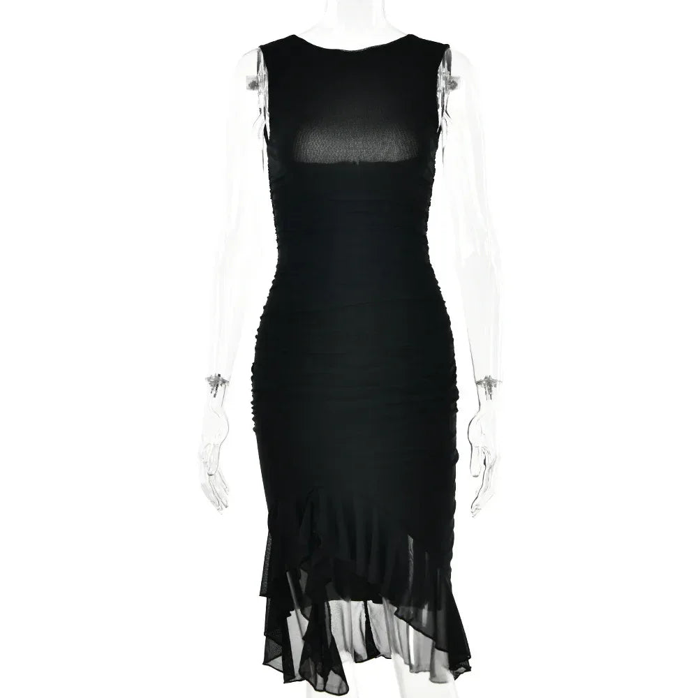 Summer Slim Skinny Sleeveless Dress - Viexta