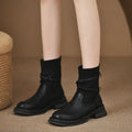 Retro Platform Knitted Martin Boots For Women - Viexta
