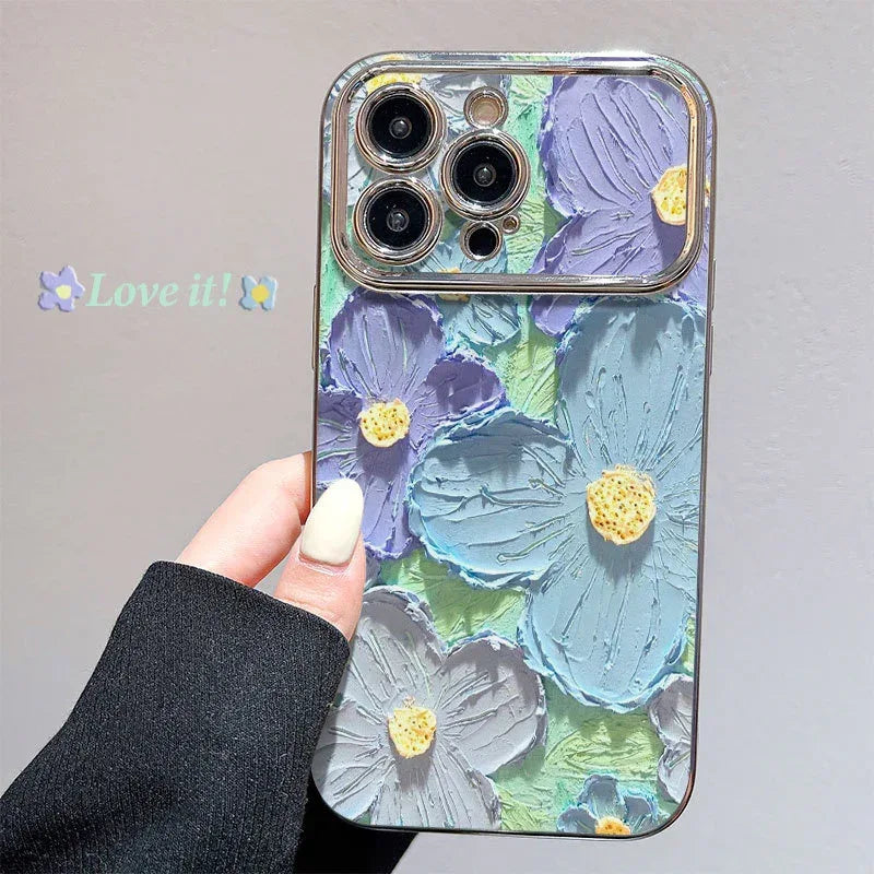 Electroplated Flower iPhone Case Protector - Viexta