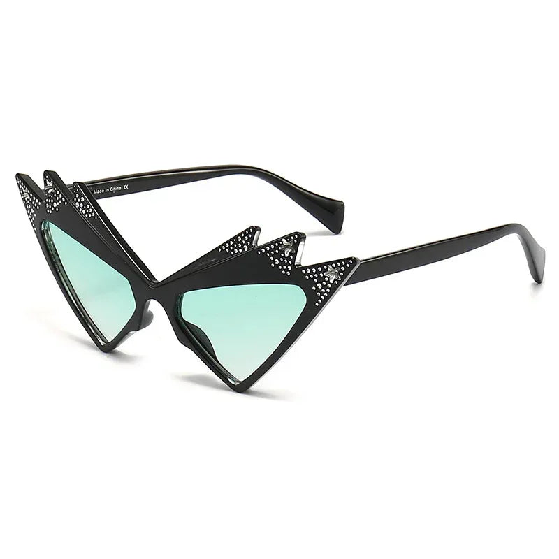 Diamond Shaped Ball Butterfly Sunglasses - Viexta