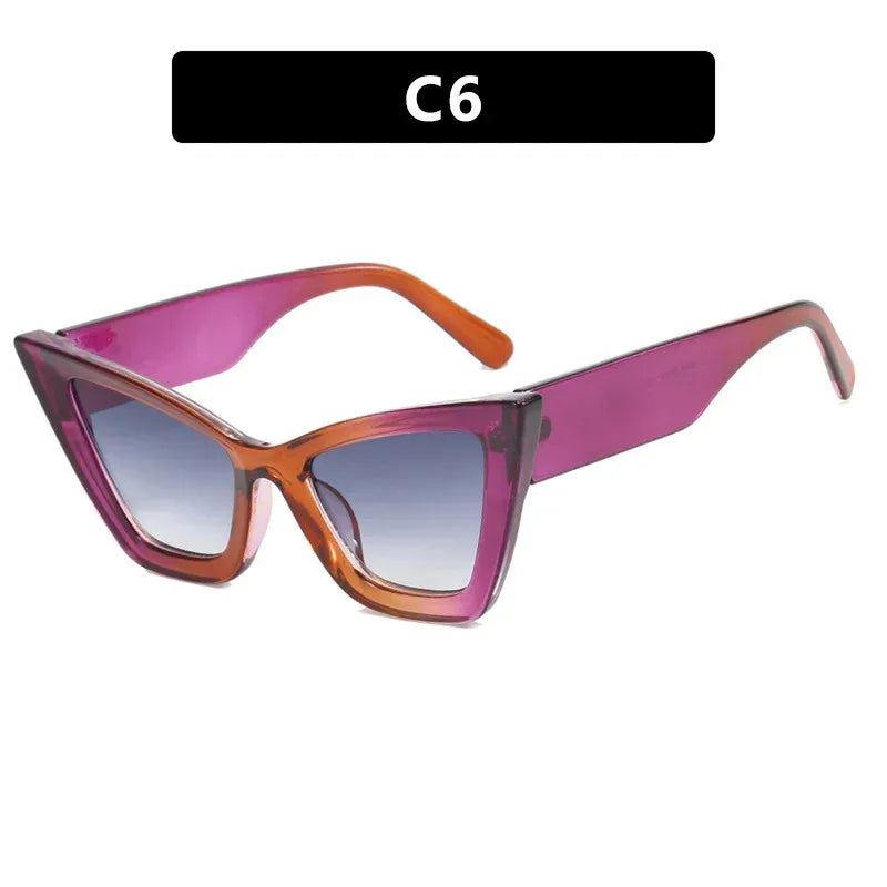 Large Frame Cat Eye Sunglasses - Viexta