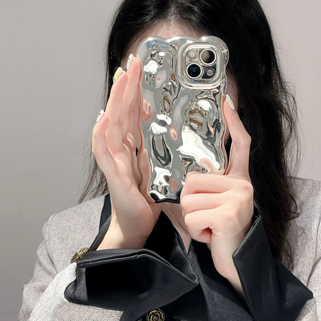 Electroplating Bubble Fashion Solid Color iPhone Case - Viexta