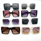Large Frame Sunglasses With Metal Legs - Viexta