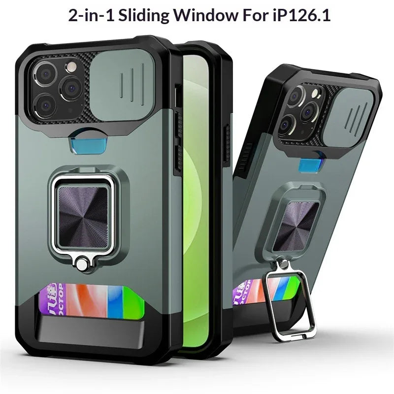 Sliding-window Card-insert iPhone Cases - Viexta