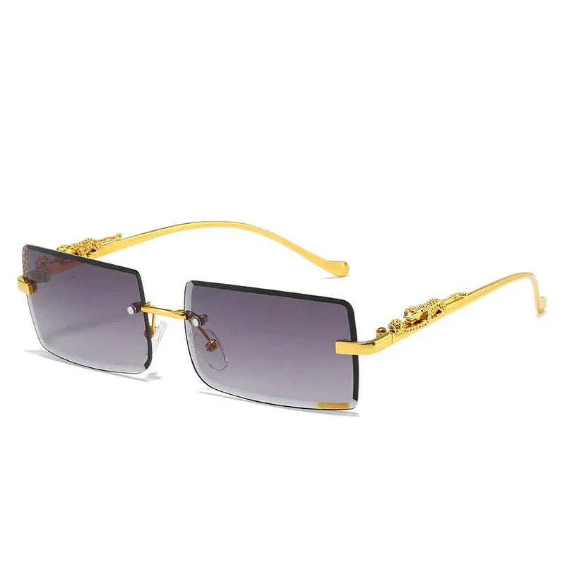 square-frameless-trimming-sunglasses - Viexta