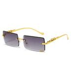 square-frameless-trimming-sunglasses - Viexta