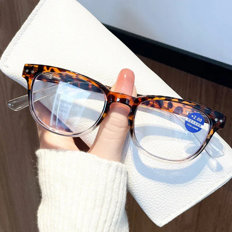 Anti Blue Light Contrast Leopard Print Sunglass - Viexta