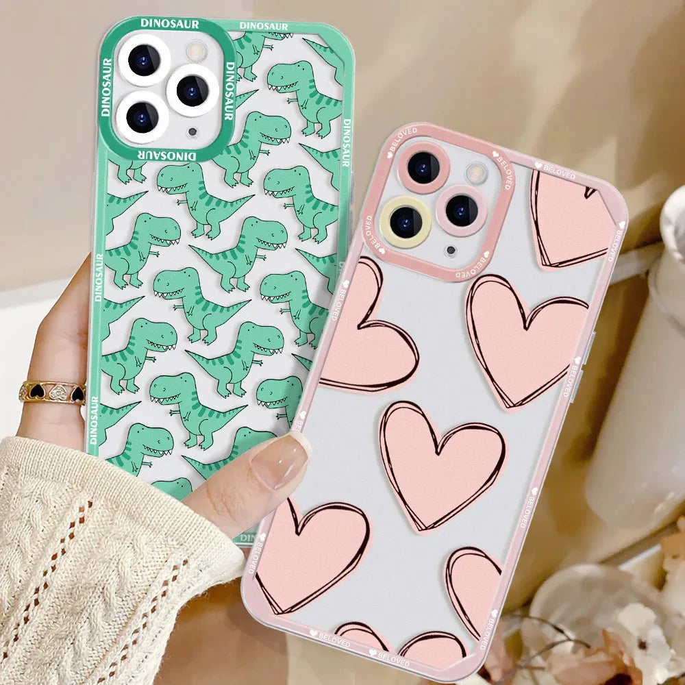 Flower All-inclusive Silicone Transparent iPhone Case - Viexta