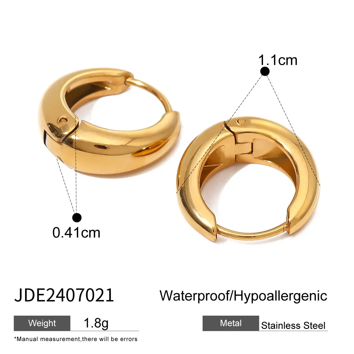 Women's High-grade Ins Stainless Steel Circle Earrings - Viexta