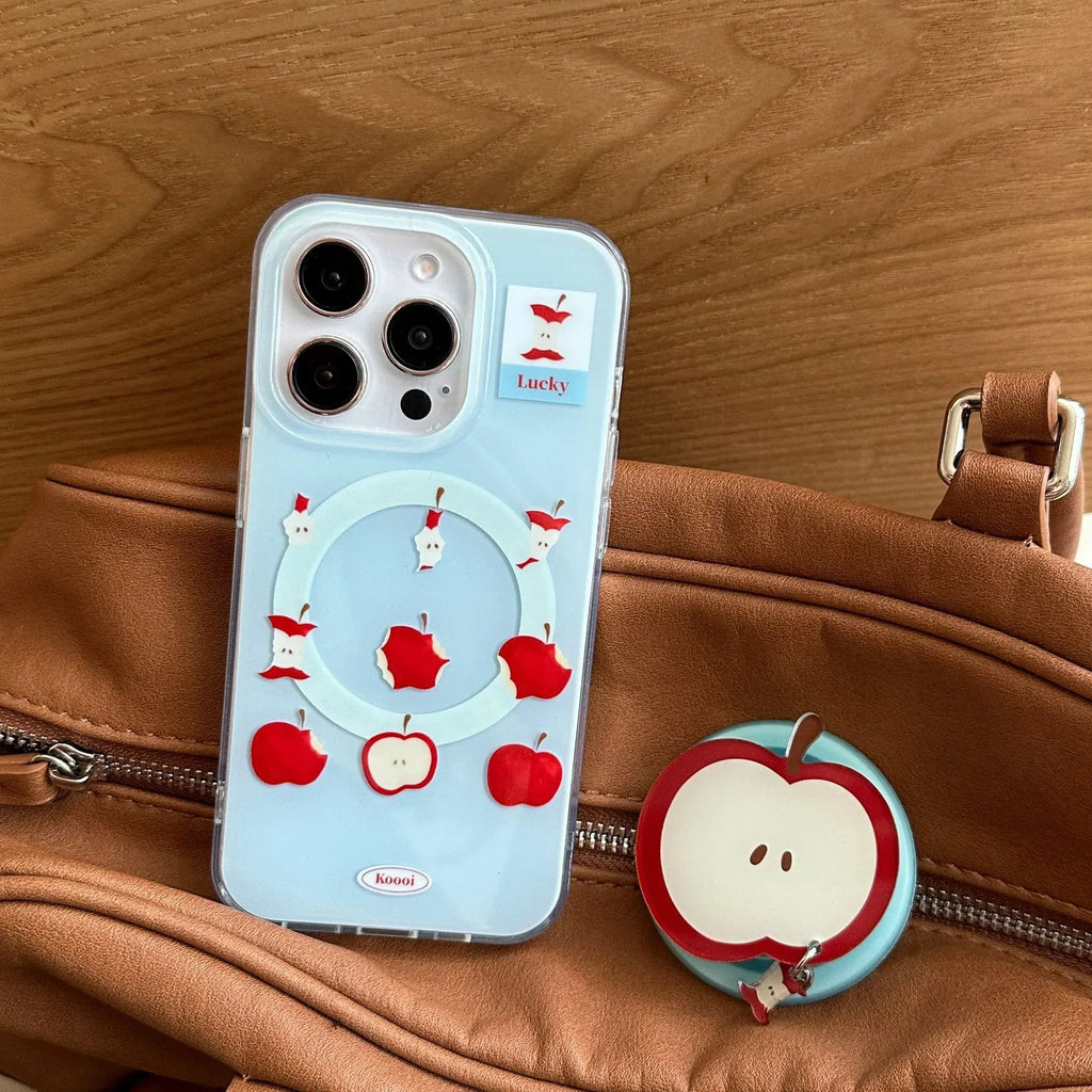 Blue Background Magnetic Pendant iPhone Case - Viexta