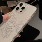 Butterfly-themed iPhone Case With Dreamy Glitter Powder