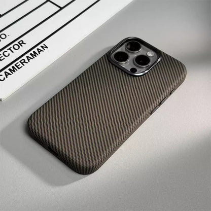 Carbon Fiber Grain Magnetic Leather iPhone Case