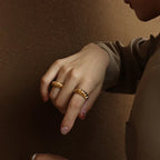 Retro Thread Wave Surface Casting Ring - Viexta