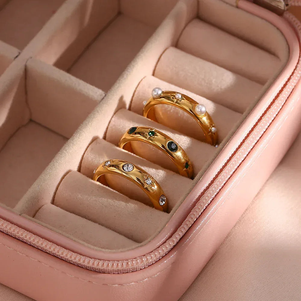 18k Luxury Temperament Flower Ring - Viexta