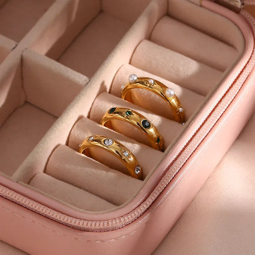 18k Luxury Temperament Flower Ring - Viexta