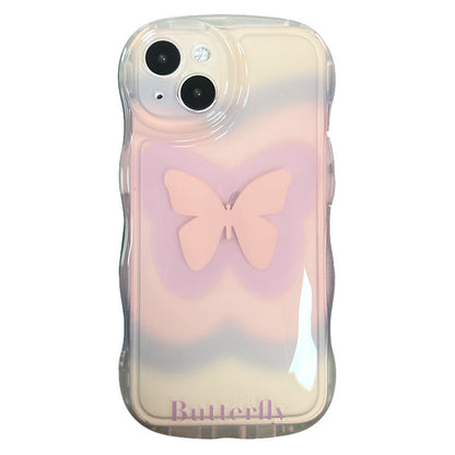 Niche Dizzy Dye Black Butterfly iPhone Case