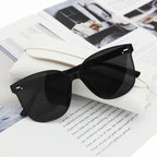 Large Framed Black Sunglasses - Viexta