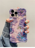 Silicone Drop-resistant Oil Painting Flower iPhone Case - Viexta