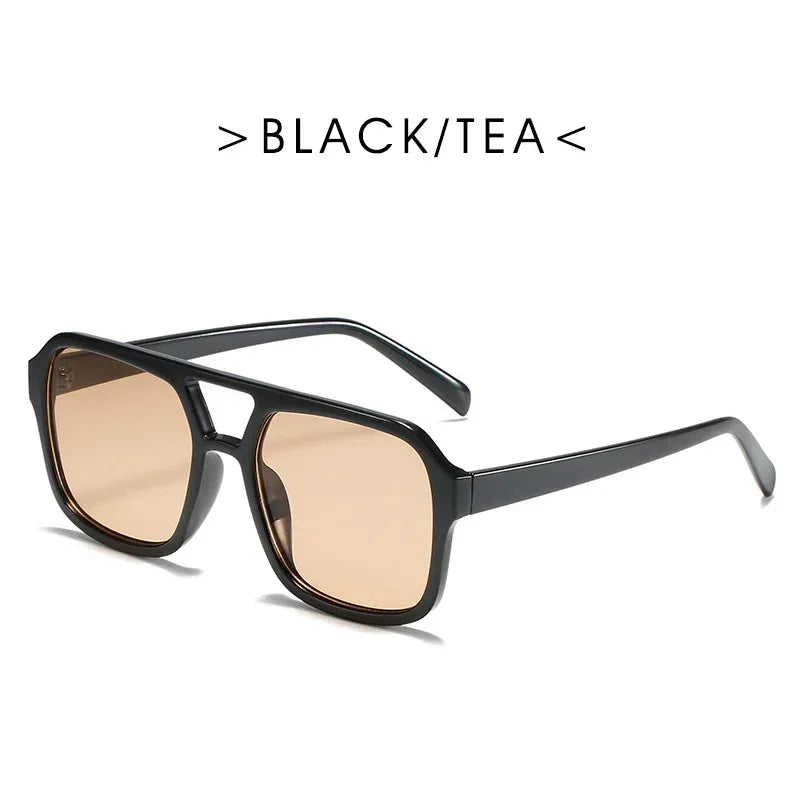 Square Double Beam Sunglasses - Viexta