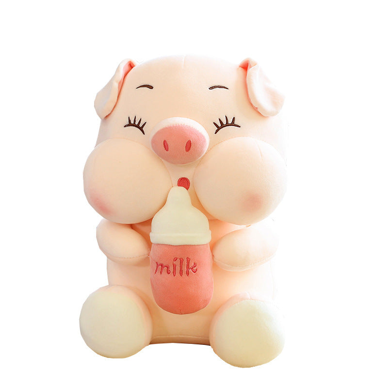 Baby Bottle Pig Plush Toy