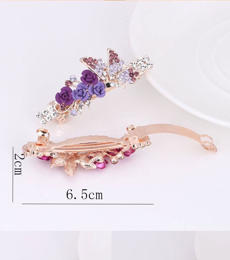 Rhinestone Hairpin Ponytail Clip