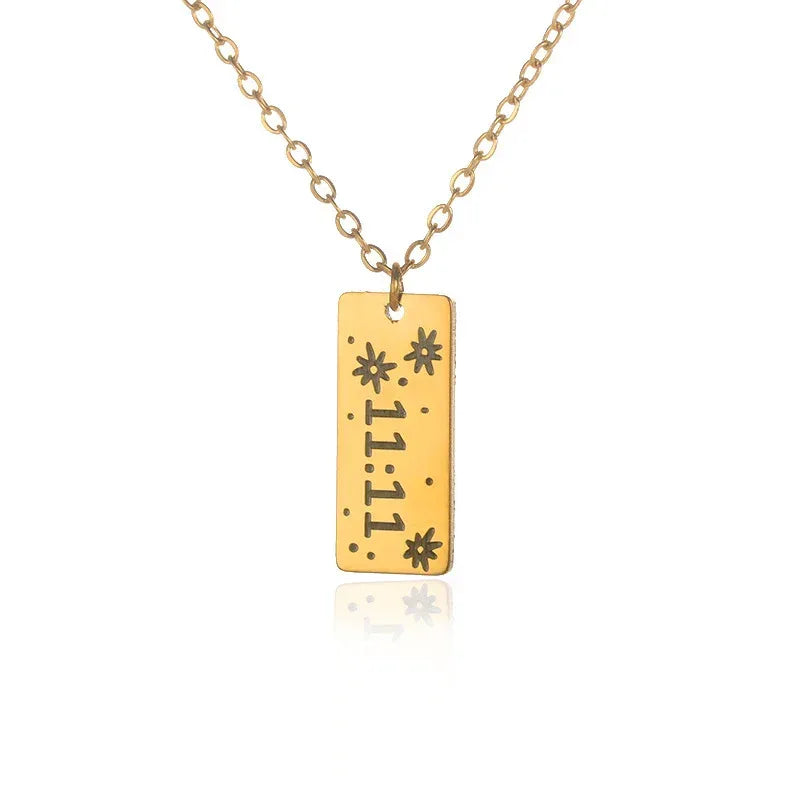 18k 11:11 Pattern Necklace - Viexta