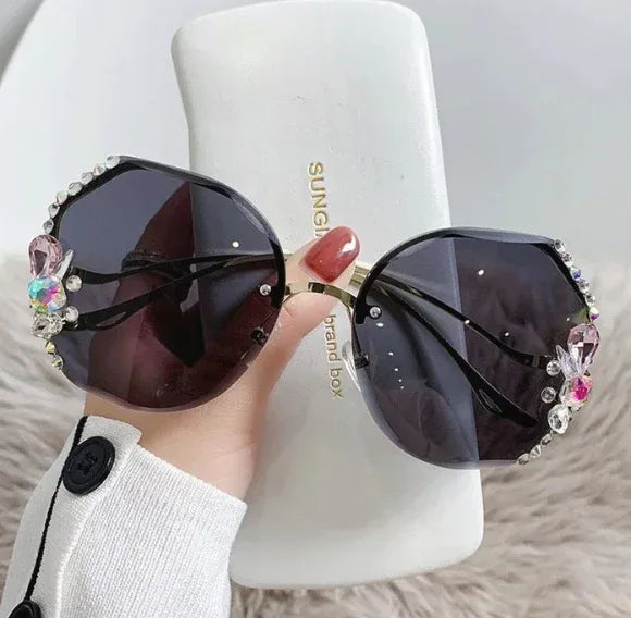 Rhinestone UV Resistant Sunglasses - Viexta