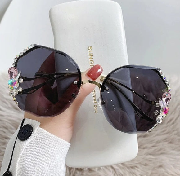 Rhinestone UV Resistant Sunglasses