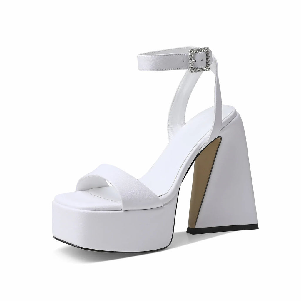Women's Square Toe Chunky Heel - Viexta