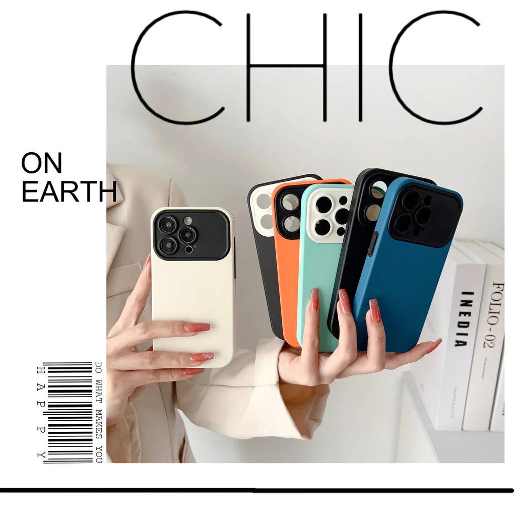 Simple Contrast Color Business Large Window iPhone Case - Viexta