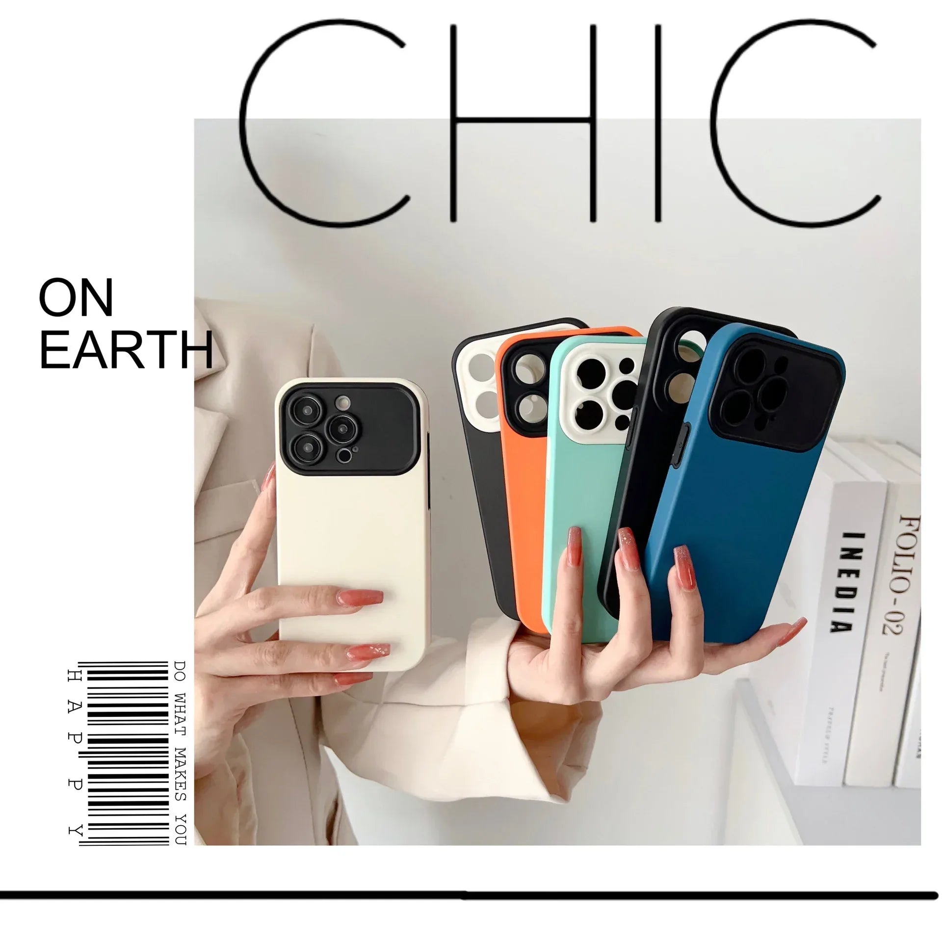 Simple Contrast Color Business Large Window iPhone Case - Viexta