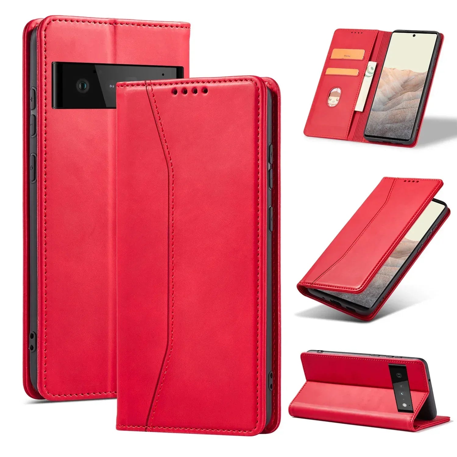 Leather Case Magnetic Flip Pixel case - Viexta
