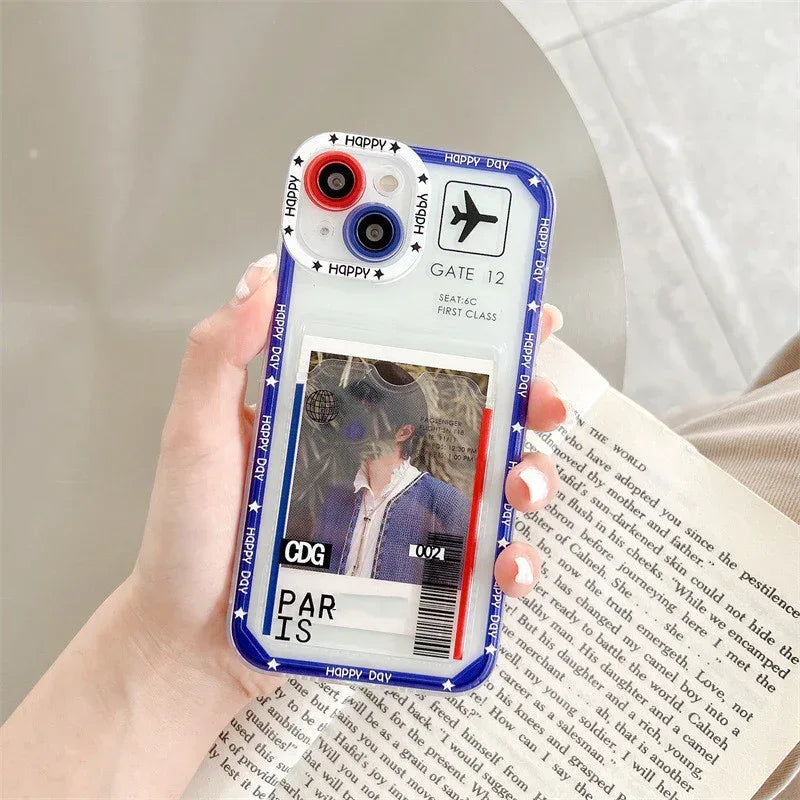 Card Cover Air Ticket iPhone Case - Viexta