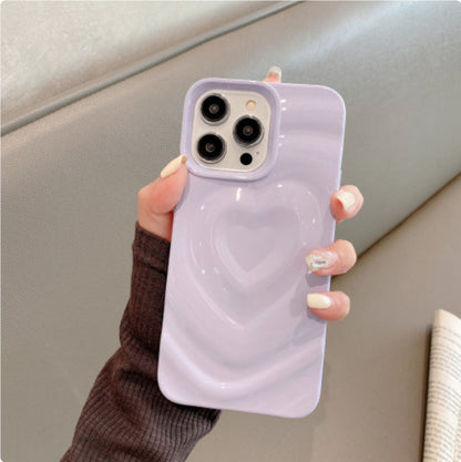 Love Wave Pattern Pleated Protective iPhone case