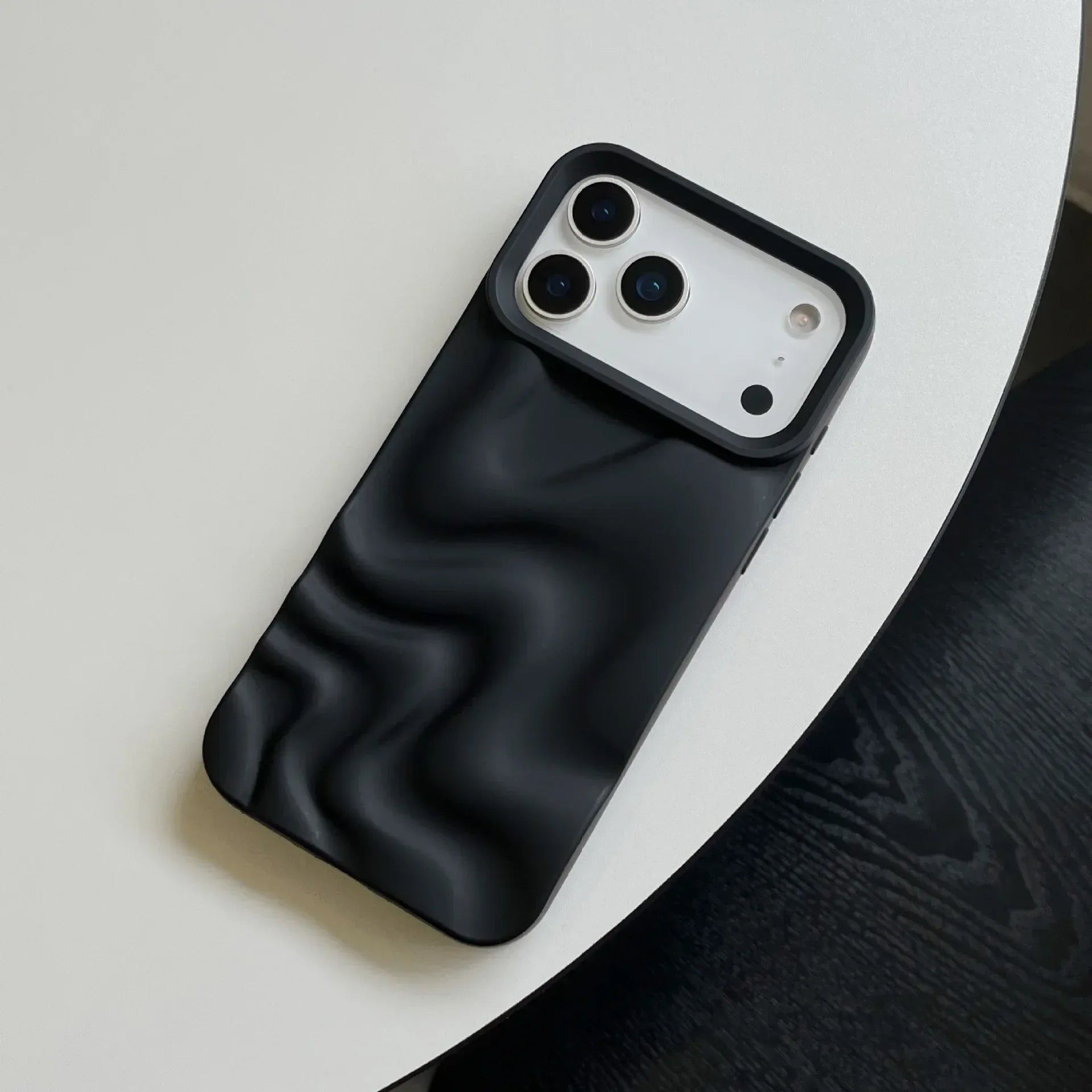 Creative Versatile Solid Color Irregular Wave Pattern iPhone Case - Viexta