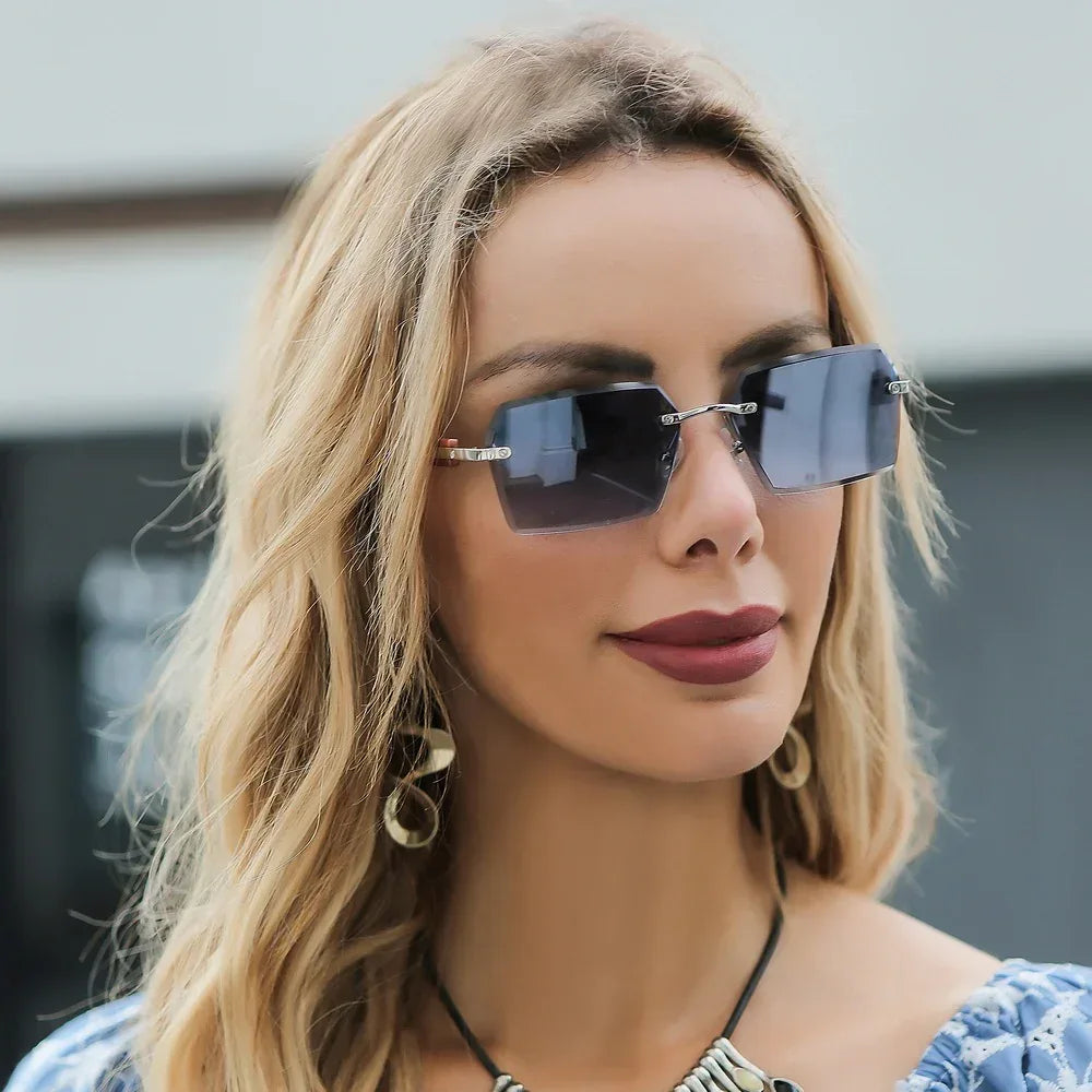 vintage-wood-grain-temples-cut-edge-sunglasses - Viexta