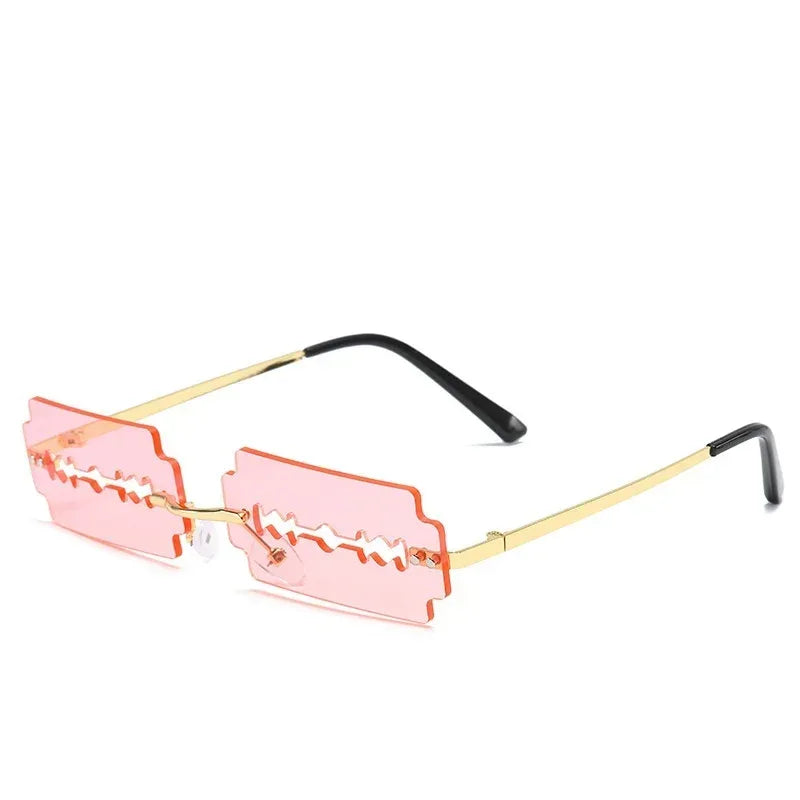 Women's Metal Rimless Sunglasses - Viexta