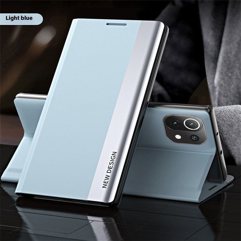 Electroplated Bracket Magnetic Window Holster iPhone case