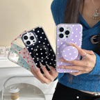 Polka Dot Magnetic Bracket iPhone Case - Viexta