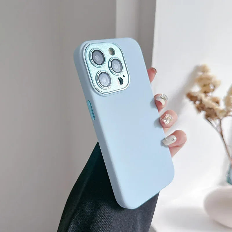 Metal Lens Protector Silicone IPhone case - Viexta