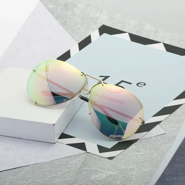 Women's Fashion Lens Sunglasses Gradient Color - Viexta