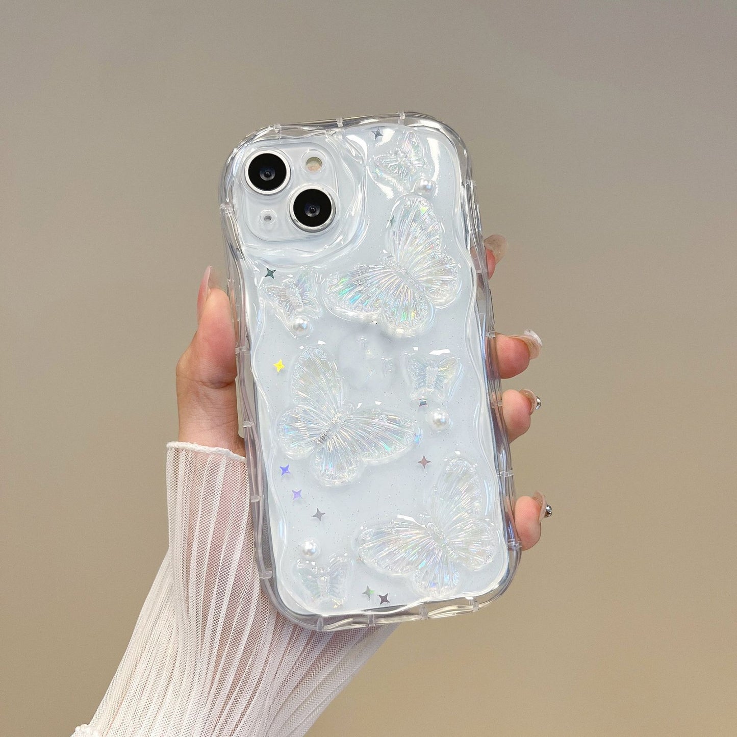 Three-dimensional Butterfly Drop-resistant Epoxy iPhone Case