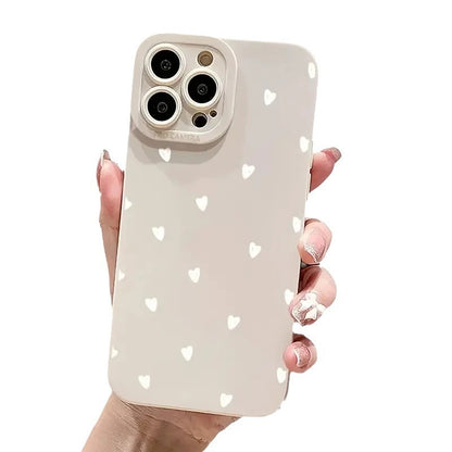 White Heart Mobile iPhone Shell