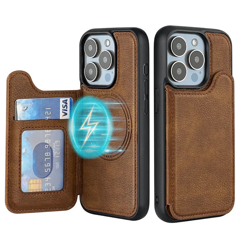 Home Magnetic Leather iPhone Case - Viexta