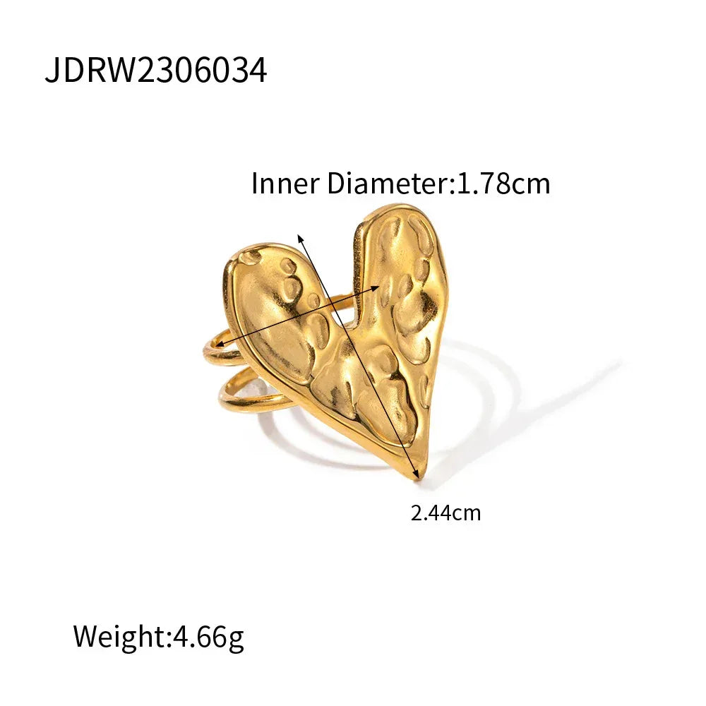 Lava Heart-shaped Ring - Viexta